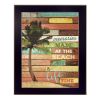 "Beach Memories" By Marla Rae, Printed Wall Art, Ready To Hang Framed Poster, Black Frame