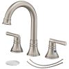 J-Spout 8 in. Widespread 2-Handle Bathroom Sink Faucet in Brushed Nickel