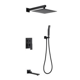 Complete Shower System with Tub Spout Matte Black RCS85012MB