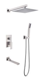 Wall-mounted shower faucet (silver)