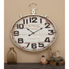 DecMode 36" White Metal Pocket watch Style Wall Clock