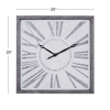 DecMode 25" Gray Metal Wall Clock