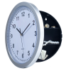 Silver Wall Clock with Hidden Safe - 10 inches by 10 inches