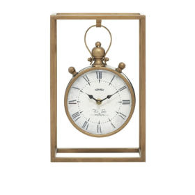 DecMode 13" Bronze Metal Standing Stopwatch Clock