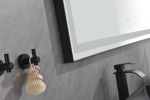 60*36 LED Lighted Bathroom Wall Mounted Mirror with High Lumen+Anti-Fog Separately Control