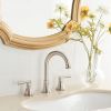 J-Spout 8 in. Widespread 2-Handle Bathroom Sink Faucet in Brushed Nickel