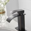 Waterfall Single Hole Single-Handle Low-Arc Bathroom Faucet With Pop-up Drain Assembly in Oil Rubbed Bronze