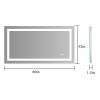 LED Bathroom Mirror 60x 32 Inch with lights; anti-Fog & Dimming Led Bathroom Vanity Mirror