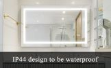 LED Bathroom Mirror 60x 36 Inch with lights; anti-Fog & Dimming Led Bathroom Vanity Mirror