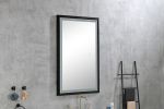 42 in. W x24 in. H Oversized Rectangular Black Framed LED Mirror Anti-Fog Dimmable Wall Mount Bathroom Vanity Mirror