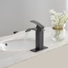 Waterfall Single Hole Single-Handle Low-Arc Bathroom Faucet With Pop-up Drain Assembly in Oil Rubbed Bronze