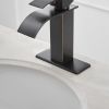 Waterfall Single Hole Single-Handle Low-Arc Bathroom Faucet With Pop-up Drain Assembly in Oil Rubbed Bronze