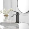 Waterfall Single Hole Single-Handle Low-Arc Bathroom Faucet With Pop-up Drain Assembly in Oil Rubbed Bronze