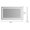 LED Bathroom Mirror 60x 36 Inch with lights; anti-Fog & Dimming Led Bathroom Vanity Mirror