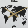 DecMode 26 x 24 In. Gold Metal Vintage Wall Clock