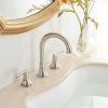 J-Spout 8 in. Widespread 2-Handle Bathroom Sink Faucet in Brushed Nickel