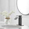 Waterfall Single Hole Single-Handle Low-Arc Bathroom Faucet With Pop-up Drain Assembly in Oil Rubbed Bronze