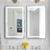 LED Bathroom Mirror 60x 36 Inch with lights; anti-Fog & Dimming Led Bathroom Vanity Mirror