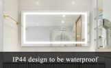 LED Bathroom Mirror 60x 32 Inch with lights; anti-Fog & Dimming Led Bathroom Vanity Mirror