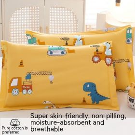 Cotton Children's Pillow Set For Sleep (Option: Engineering vehicle-40x60cm pair set)