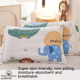 Cotton Children's Pillow Set For Sleep (Option: Zoo-40x60cm pair set)