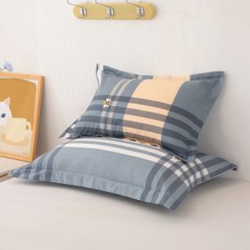 One Pair Of Pure Cotton Pillowcases For Single Person (Option: Quality Life Grey-30cmX50cm)