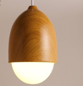 Modern Minimalist Wood-like Nut Chandelier (Option: Without Bulb-Style C)