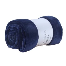 Coral Velvet Leg Nap Pet Blanket (Option: Navy Blue Flannel-70cmx 100cm)