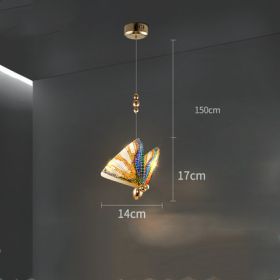 Butterfly Chandelier Bedside Enamelled Dining Hall Staircase (Option: Small colour-Tricolor light)