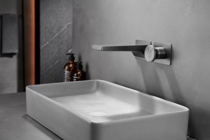 Copper Concealed Wash Basin Faucet (Option: Gun Gray)