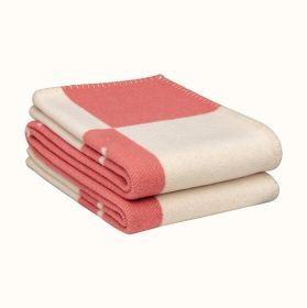 Office Sofas Shawl Air Conditioning Blanket Household (Option: Pink-130X170cm)