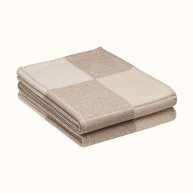 Office Sofas Shawl Air Conditioning Blanket Household (Option: Khaki-130X170cm)