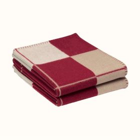 Office Sofas Shawl Air Conditioning Blanket Household (Option: Wine Red-130X170cm)