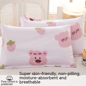 Cotton Children's Pillow Set For Sleep (Option: Pink Bear Girl-40x60cm per piece)