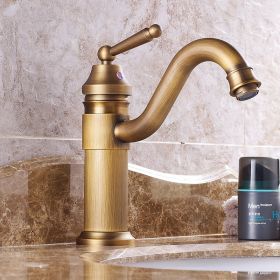 Copper Antique Bathroom Basin Faucet (Option: Short)