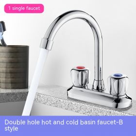 Hot And Cold Double Hole Washbasin Faucet (Option: Type B)