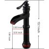 Waterfall Single Hole Single-Handle Vessel Bathroom Faucet With Pop-up Drain in Matte Black And Oil Rubbed Bronze