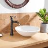 Waterfall Single Hole Single-Handle Vessel Bathroom Faucet With Pop-up Drain in Matte Black And Oil Rubbed Bronze