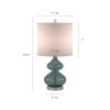 Ellipse Curved Glass Table Lamp, Set of 2