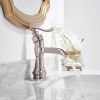 Waterfall Single Hole Single-Handle Low-Arc Bathroom Faucet With Pop-up Drain Assembly in Brushed Nickel