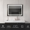 Anti-fog dimmable touch button LED bathroom mirror